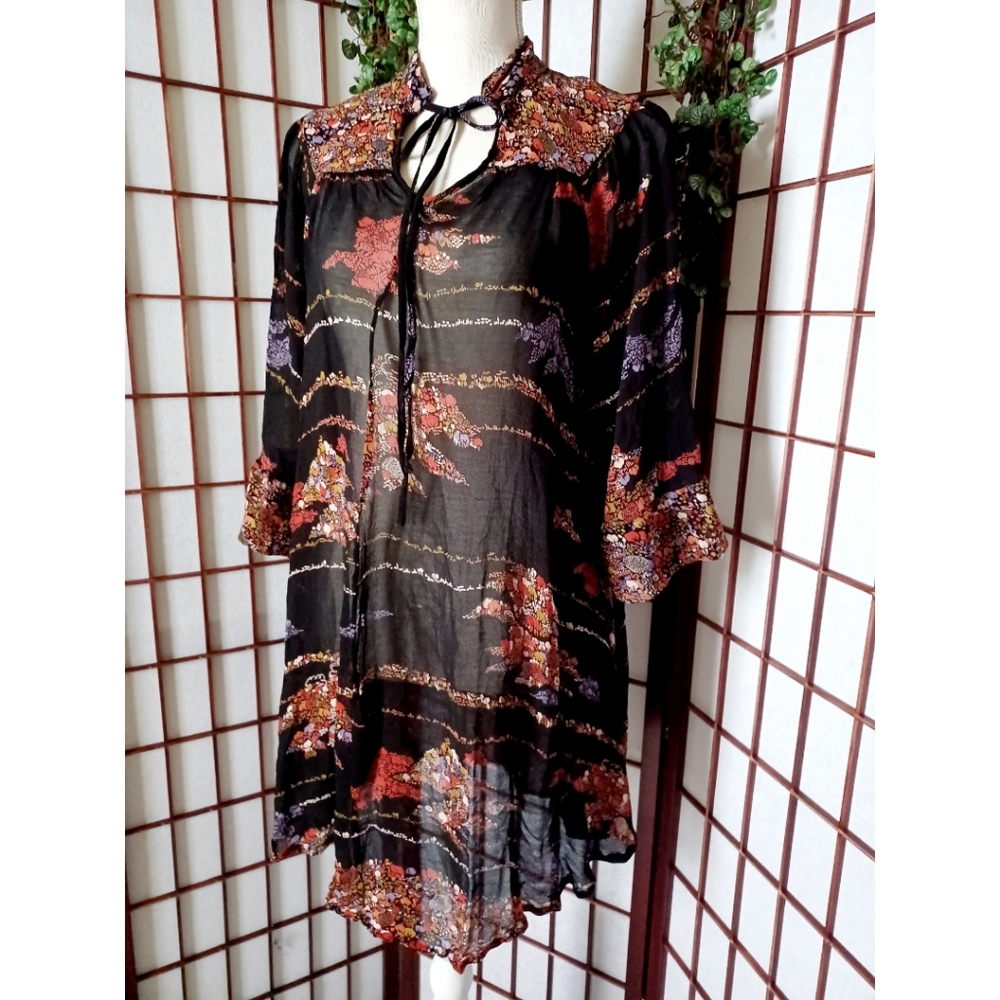 Asos Maternity Sheer Print Mesh Tunic Dress